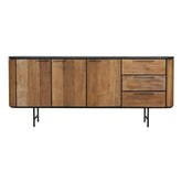 Leigh Natural and Black Handles Sideboard